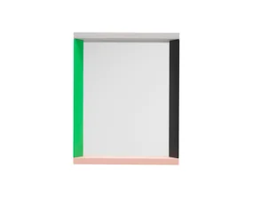 Colour Frame Mirror Small, green/pink