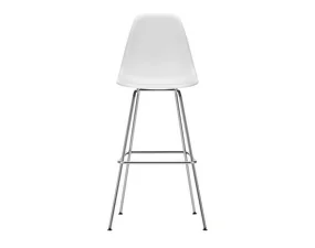 Eames Plastic Bar Stool High, cotton white/chrome
