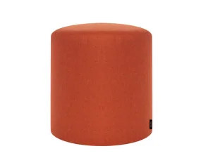 Folk Pouf Tall, terracotta wool