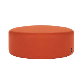 Folk Pouf Wide, terracotta wool