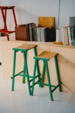 Taburete 8 Bar Stool Low, soft jade