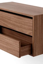 Wardrobe Shelf Cabinet w. Drawers 1, walnut/black