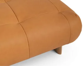 Quilton Lift Ottoman, water based lacquered oak/Sense cognac