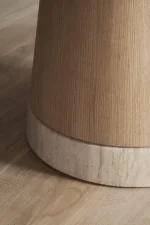 Piro Dining Table Ø160 cm, white pigmented oiled oak