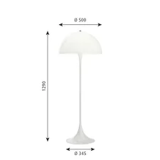 Panthella Floor Lamp, white opal acryl