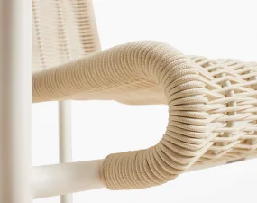 Palissade Cord Lounge Chair Low, cream white