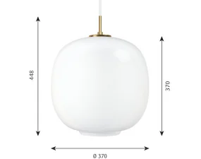 VL 45 Radiohus Pendant Ø370, white opal