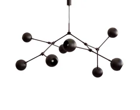 Drop Chandelier Globe, burned black (5m)