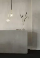 Miira 1 Pendant, brass/optic clear