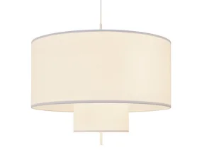 Margin Pendant Lamp Ø90, white canvas