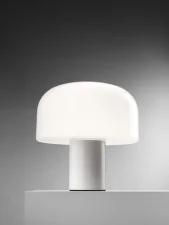 Bellhop Glass T Table Lamp, white