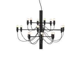 2097/18 Suspension Frosted Bulbs, matte black