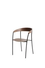 Missing Armchair, lacquered walnut