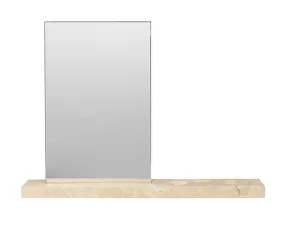 Caseta Table Mirror, travertine