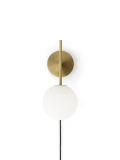 TR Bulb Suspended, brushed brass
