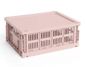 Colour Crate Lid Plastic Medium, blush