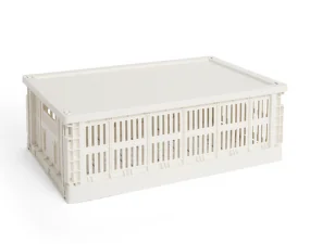 Colour Crate Lid Plastic Large, off-white