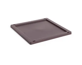 Colour Crate Lid Plastic Cube/Medium Square, bordeaux