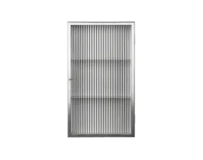 Haze Wall Cabinet Reeded Glass, stainless steel