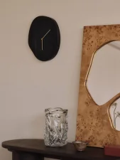 Melt Wall Clock, natural burl