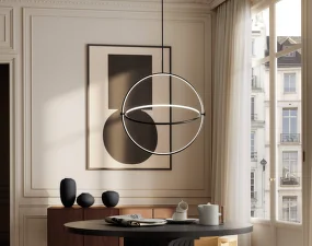Maru Pendant Ø60, burned black
