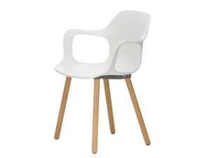 HAL Armchair Wood, cotton white