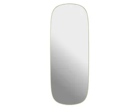Framed Mirror 118 cm, light yellow/clear