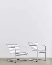 Palissade Cantilever Dining Armchair, galvanised