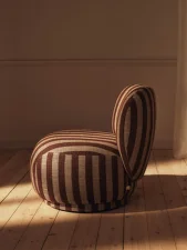 Rico Piccolo Lounge Chair Swivel Louisiana, sand/chocolate