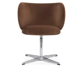 Rico Dining Chair Swivel, Rich Velvet soft brown
