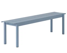 Linear Steel Bench 170 cm, pale blue