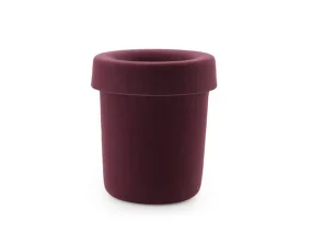 Hide Office Bin, burgundy