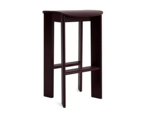 Chisel 30 Bar Stool H75, dark bordeaux lacquered beech