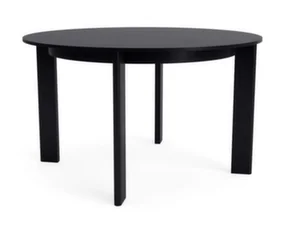 Chisel 25 Table Round Ø127, black lacquered oak