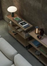 Alima Shelving NDS5, chrome / oak