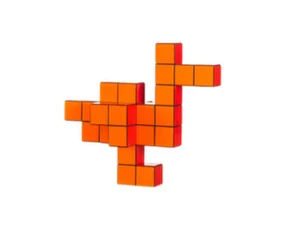 Panton Cubes Duck, duo-tone