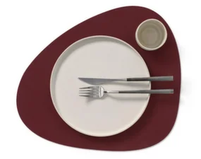 Table Mat Curve Nupo L, burgundy