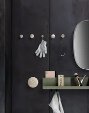 The Dots Metal Hook, Set of 5, brass