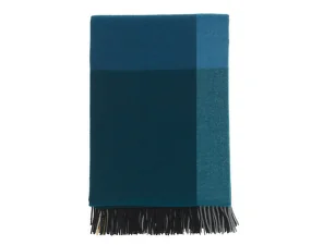 Colour Block Blanket, black & blue