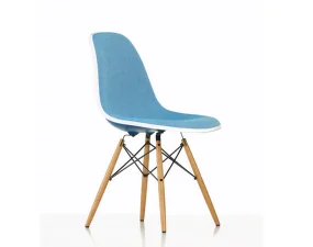 Eames Plastic Side Chair DSW, full padded