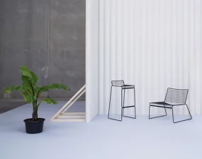 Hee Bar Stool Low, white