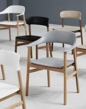 Herit Armchair Oak, grey