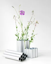 Nuage Vase L, light silver