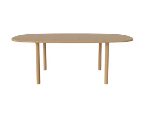 Yacht Extendable Dining Table, Round Legs, oiled oak