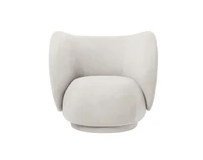 Rico Lounge Chair Bouclé, off-white
