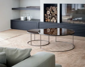 Mirror Nesting Coffee Table Set, bronze