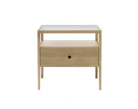 Spindle Bedside Table, oak