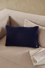 Clean Cushion Wool Boucle, deep blue