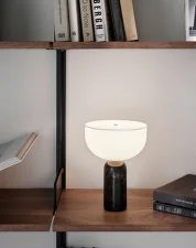 Kizu Portable Table Lamp, black marble