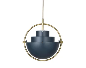Multi-Lite Pendant Small, midnight blue/brass